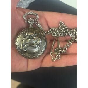 Vintage Tasmanian Devil Acme Pocket Watch! NEW Battery!
